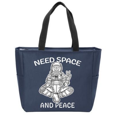 Astronaut Skeleton Need Space And Peace Zip Tote Bag