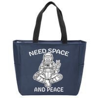 Astronaut Skeleton Need Space And Peace Zip Tote Bag