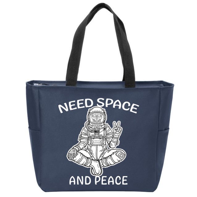 Astronaut Skeleton Need Space And Peace Zip Tote Bag