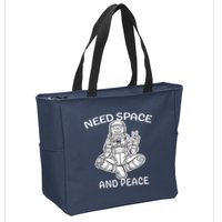 Astronaut Skeleton Need Space And Peace Zip Tote Bag