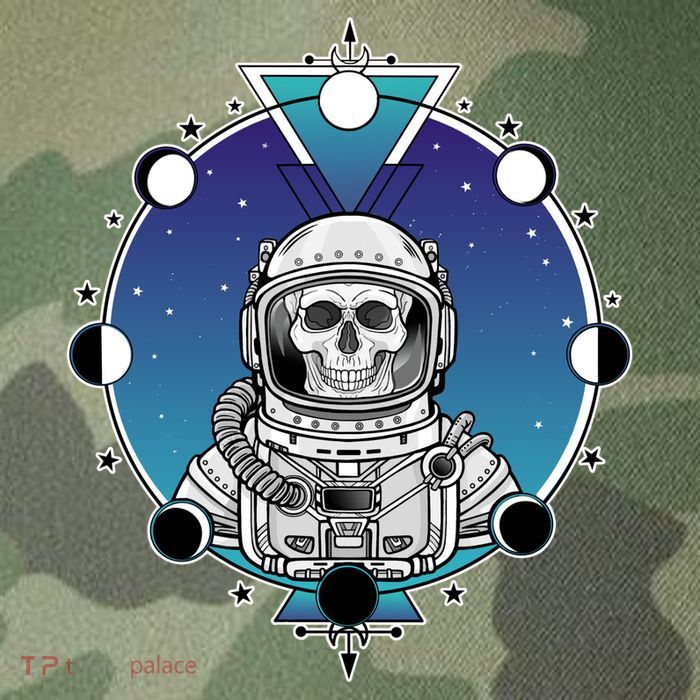 Astronaut Skeleton Star Sky Moon Phases Legacy Tie Dye Trucker Hat