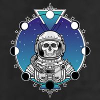 Astronaut Skeleton Star Sky Moon Phases Adult Drive Performance Visor