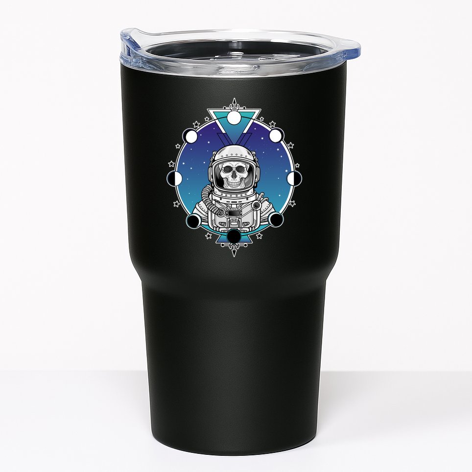 Astronaut Skeleton Star Sky Moon Phases Tumbler