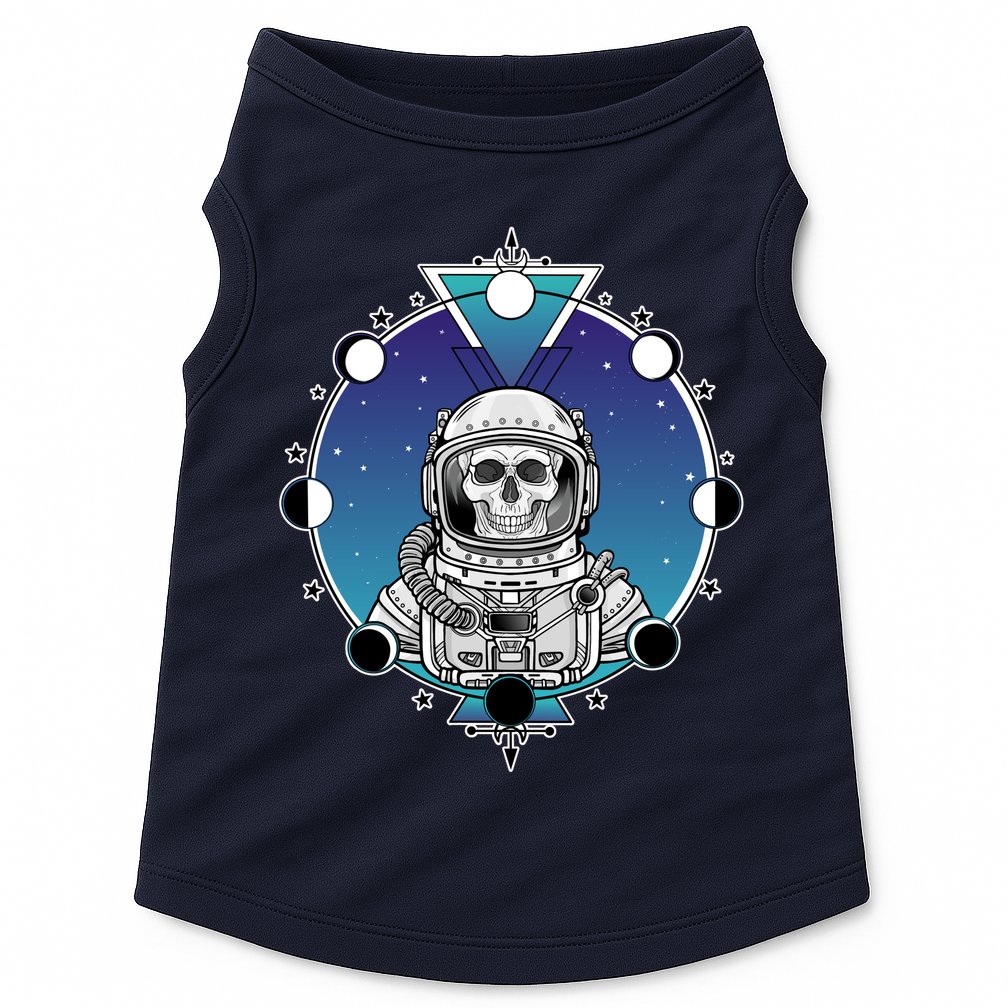 Astronaut Skeleton Star Sky Moon Phases Doggie Tank