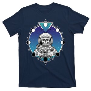 Astronaut Skeleton Star Sky Moon Phases T-Shirt