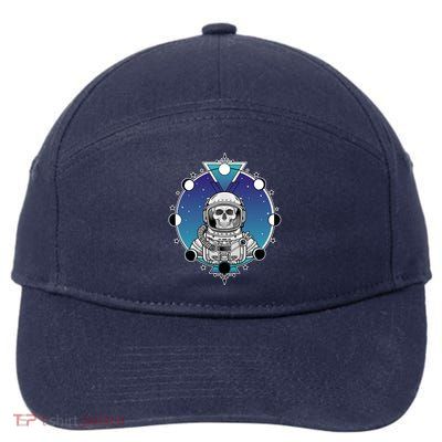 Astronaut Skeleton Star Sky Moon Phases 7-Panel Snapback Hat