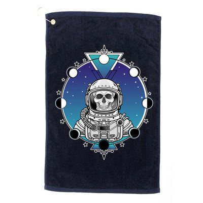 Astronaut Skeleton Star Sky Moon Phases Golf Towel