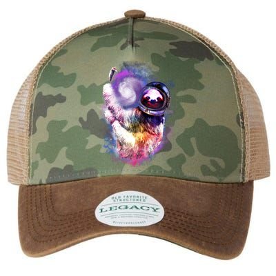 Astronaut Sloth Hanging In Space Legacy Tie Dye Trucker Hat