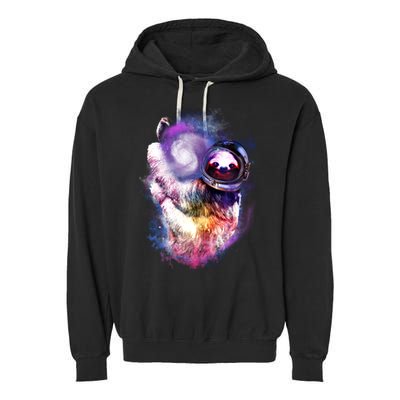 Astronaut Sloth Hanging In Space Garment-Dyed Fleece Hoodie