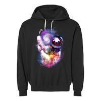 Astronaut Sloth Hanging In Space Garment-Dyed Fleece Hoodie