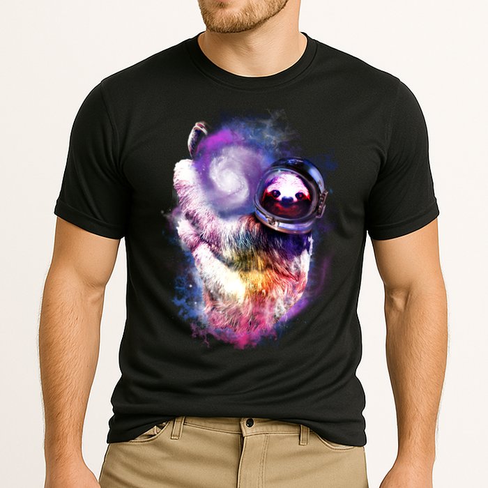 Astronaut Sloth Hanging In Space Performance Shirt