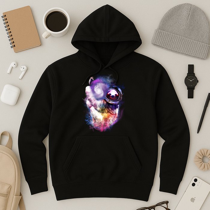 Astronaut Sloth Hanging In Space Hoodie