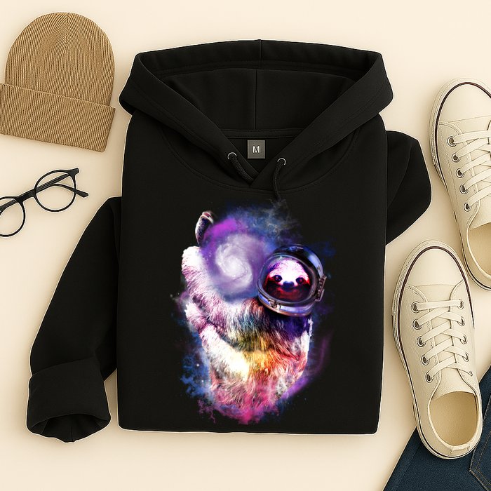 Astronaut Sloth Hanging In Space Hoodie