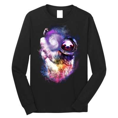 Astronaut Sloth Hanging In Space Long Sleeve Shirt