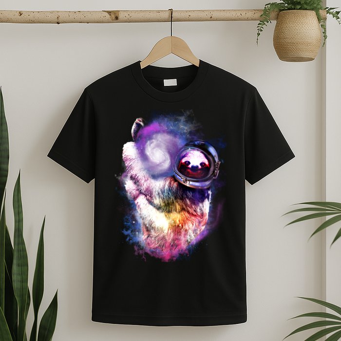 Astronaut Sloth Hanging In Space T-Shirt