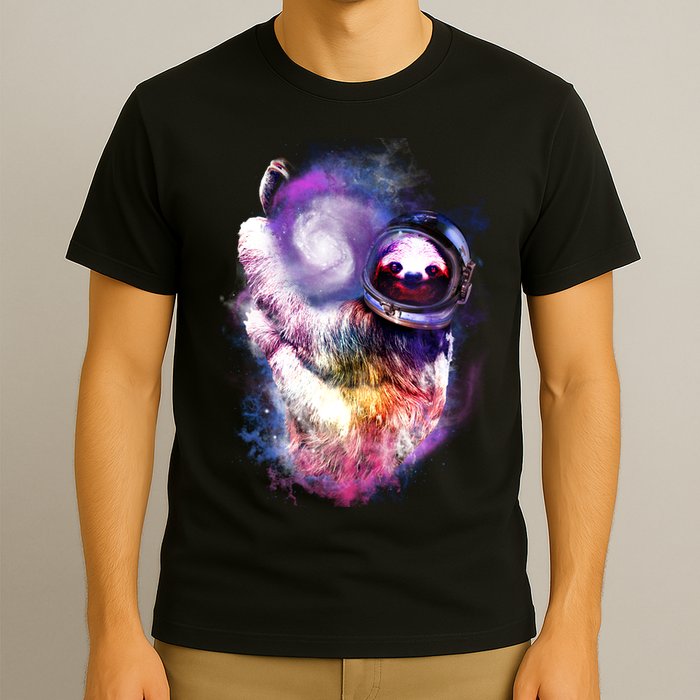 Astronaut Sloth Hanging In Space T-Shirt
