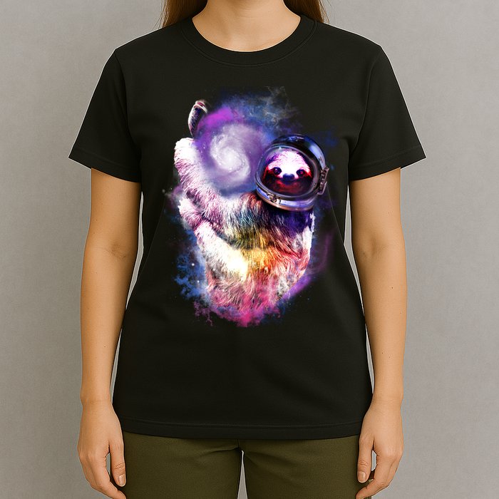 Astronaut Sloth Hanging In Space T-Shirt