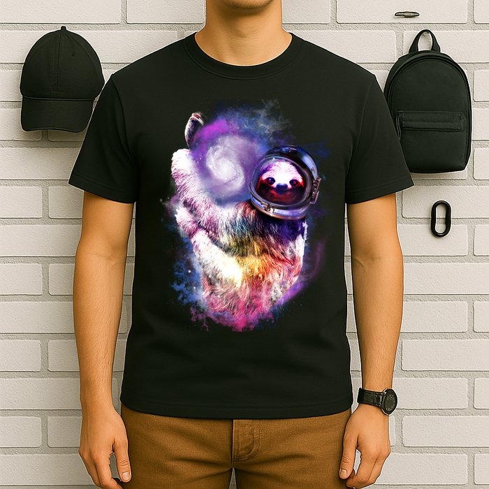 Astronaut Sloth Hanging In Space T-Shirt