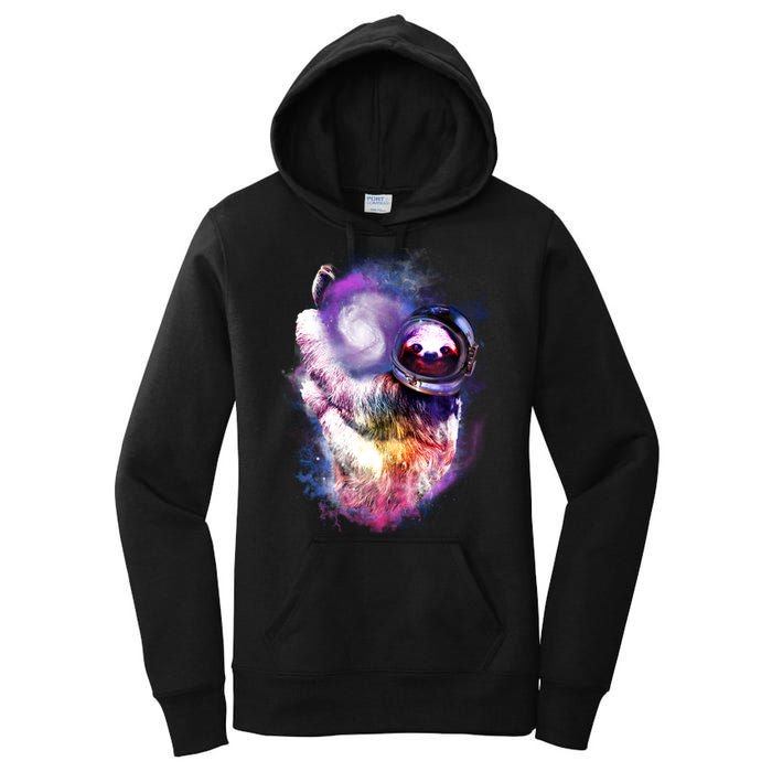 Astronaut Sloth Hanging In Space Women's Pullover Hoodie