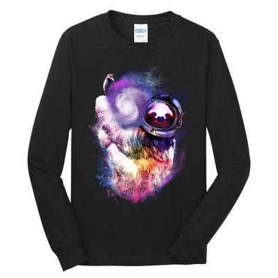 Astronaut Sloth Hanging In Space Tall Long Sleeve T-Shirt