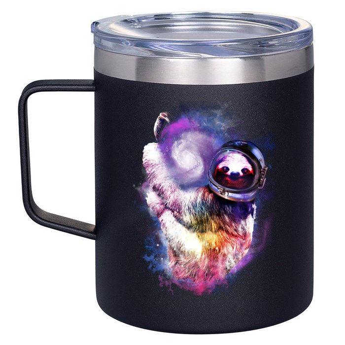 Astronaut Sloth Hanging In Space 12oz Stainless Steel Coffee Mug