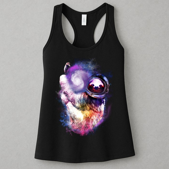 Astronaut Sloth Hanging In Space Womens Tank Top