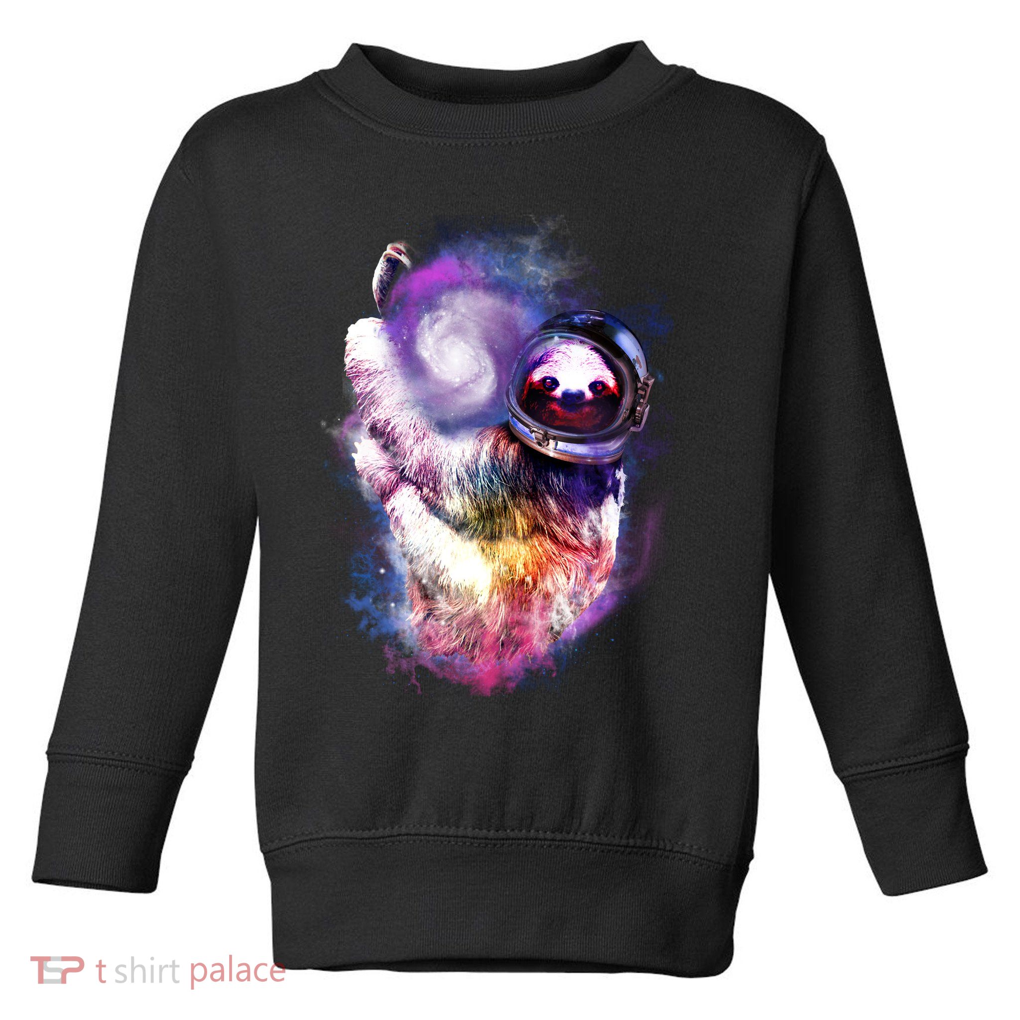 Astronaut Sloth Hanging In Space Toddler Sweatshirt
