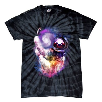 Astronaut Sloth Hanging In Space Tie-Dye T-Shirt