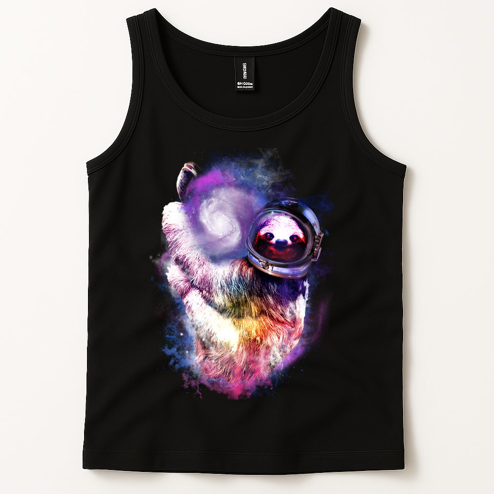 Astronaut Sloth Hanging In Space Tank Top