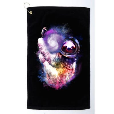 Astronaut Sloth Hanging In Space Golf Towel