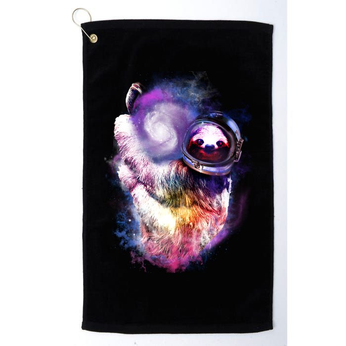 Astronaut Sloth Hanging In Space Golf Towel