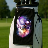 Astronaut Sloth Hanging In Space Golf Towel