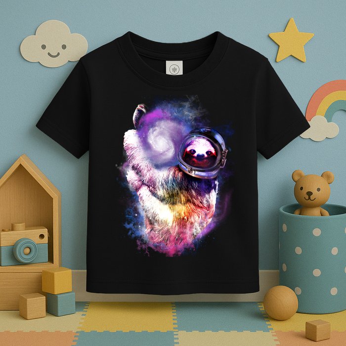 Astronaut Sloth Hanging In Space Toddler T-Shirt