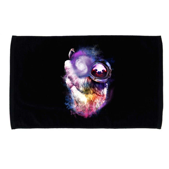 Astronaut Sloth Hanging In Space Microfiber Hand Towel