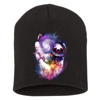 Astronaut Sloth Hanging In Space Short Acrylic Beanie