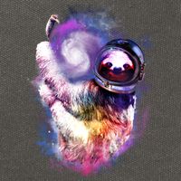Astronaut Sloth Hanging In Space Cotton Canvas Backpack