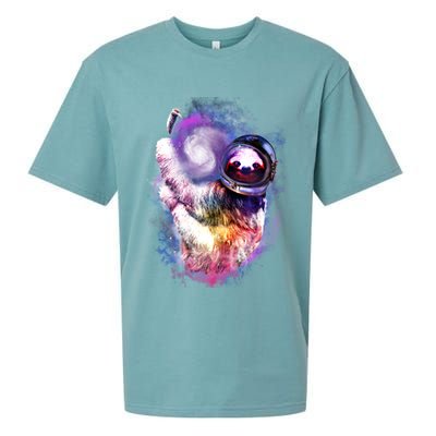 Astronaut Sloth Hanging In Space Sueded Cloud Jersey T-Shirt