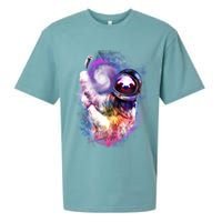 Astronaut Sloth Hanging In Space Sueded Cloud Jersey T-Shirt