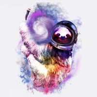 Astronaut Sloth Hanging In Space Garment-Dyed Sweatshirt