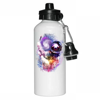 Astronaut Sloth Hanging In Space Aluminum Water Bottle 