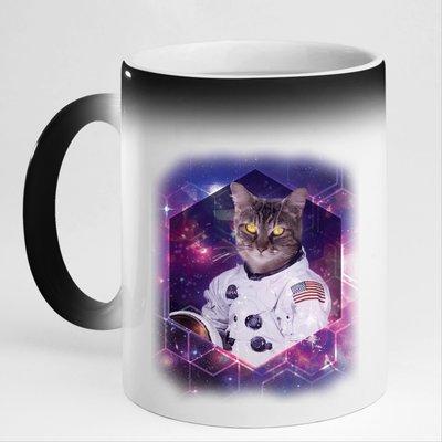 Astronaut Space Cat1 11oz Black Color Changing Mug