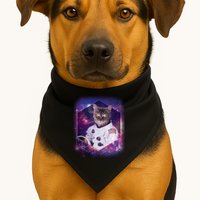 Astronaut Space Cat1 USA-Made Doggie Bandana