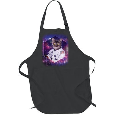 Astronaut Space Cat1 Full-Length Apron With Pockets