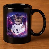 Astronaut Space Cat1 11oz C Handle Ceramic Mug