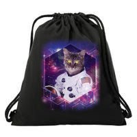 Astronaut Space Cat1 Drawstring Bag