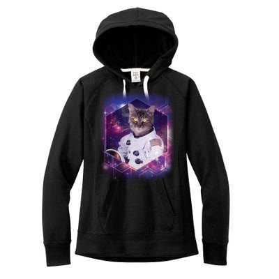 Astronaut Space Cat1 Women's Fleece Hoodie