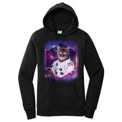 Astronaut Space Cat1 Women's Pullover Hoodie