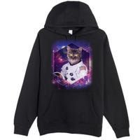 Astronaut Space Cat1 Premium Pullover Hoodie