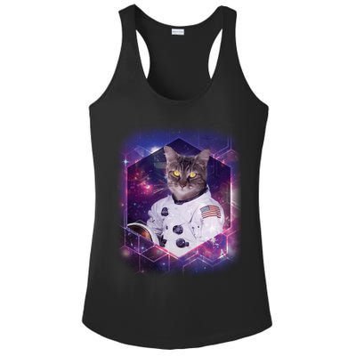 Astronaut Space Cat1 Ladies PosiCharge Competitor Racerback Tank