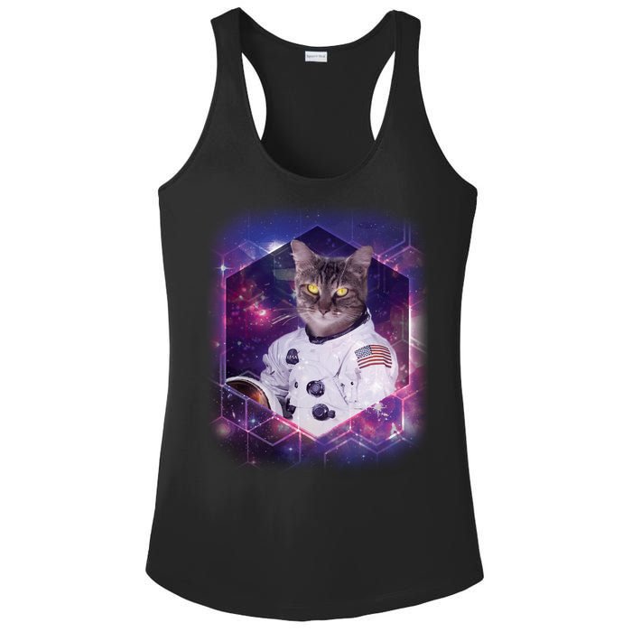 Astronaut Space Cat1 Ladies PosiCharge Competitor Racerback Tank